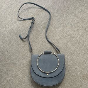 Theory Whitney hoop bag, suede